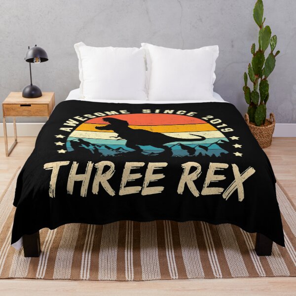 Item preview, Kids Three Rex 3rd Birthday Shirt Third Dinosaur 3 Year Old designed and sold by HugheDemeyer.
