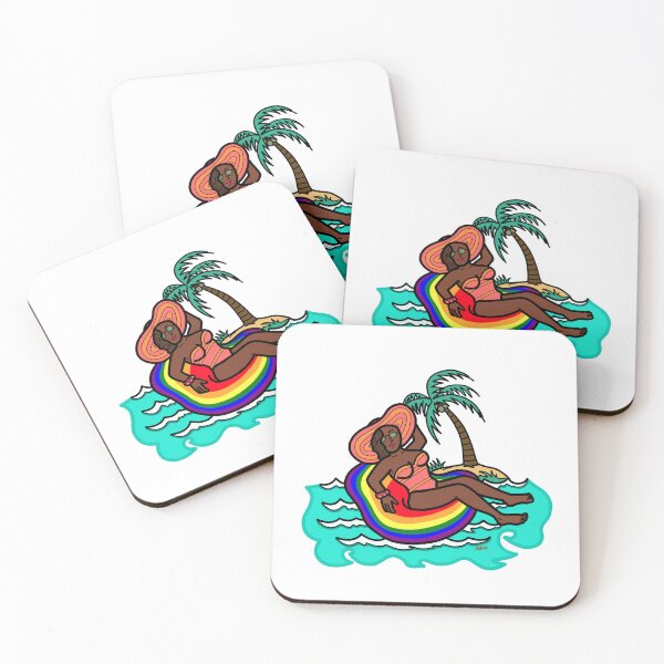 Item preview, Young female woman in swim ring floatie summer designed and sold by Nalidsa Sukprasert.
