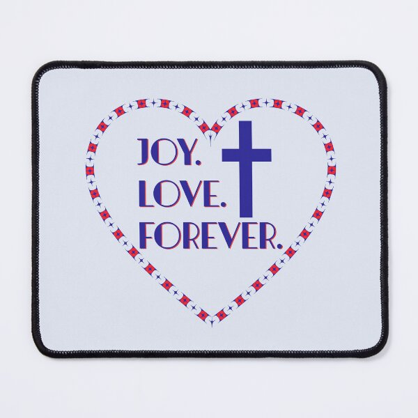 Item preview, Your heart is full of JOY.LOVE.FOREVER. Christian design declares your belief in faith, joy, Love, and Forever for men, women, teens, kids, for sunday school, church outings, Church field trips designed and sold by tranquilbeach.
