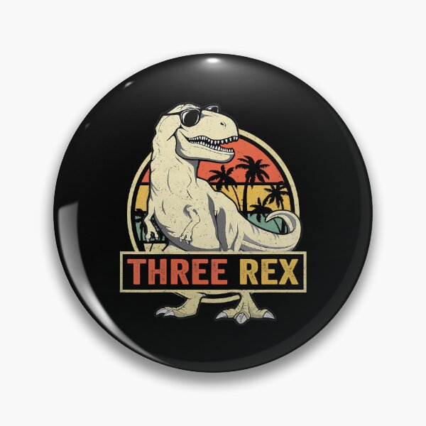 Item preview, Kids Three Rex 3rd Birthday Third Dinosaur 3 Year Old designed and sold by HugheDemeyer.