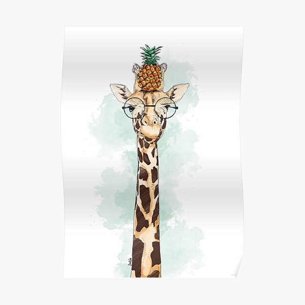 Pineapple Giraffe Poster
