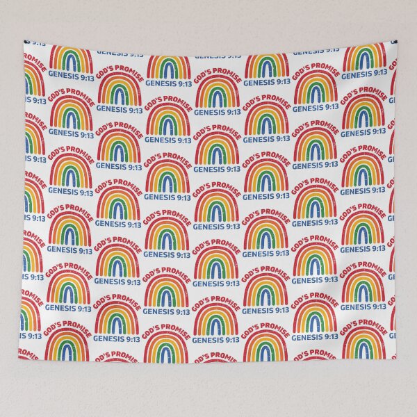 Item preview, Rainbow God's Promise Genesis 9:13 Vintage Distressed designed and sold by S-JDesigns.