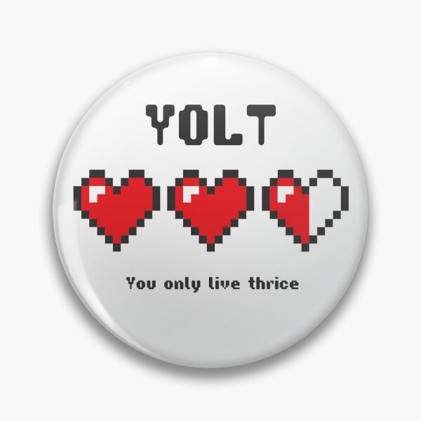 Item preview, YOLT (You Only Live Thrice) - Gamer Hearts designed and sold by oddgoosedesigns.