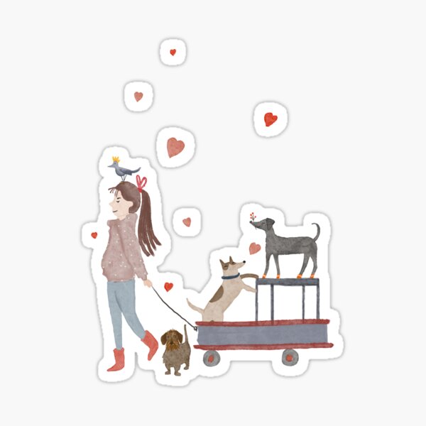 The dog caretaker Sticker