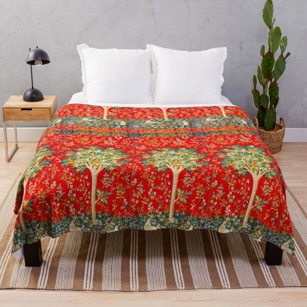Item preview, Millefleurs tapestry orange tree with bunnies designed and sold by MagicStrawberry.