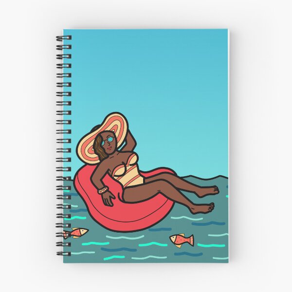 Item preview, Young female woman in swim ring floatie summer designed and sold by Nalidsa Sukprasert.
