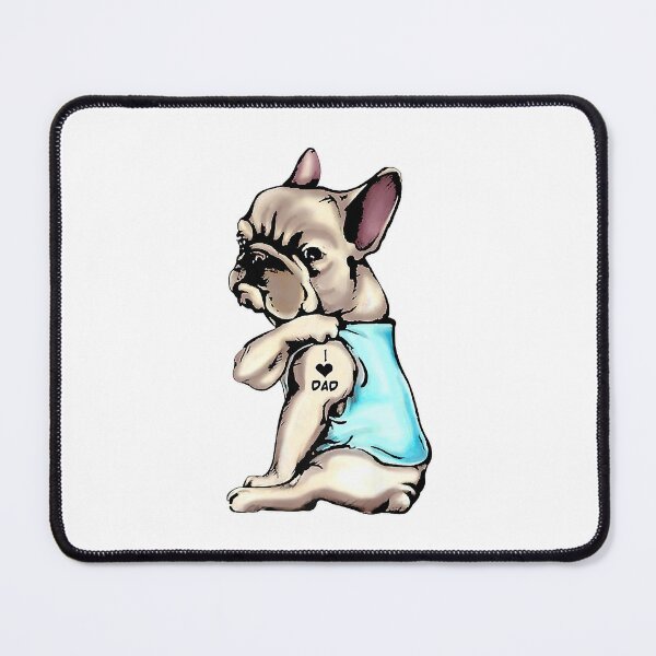 Item preview, French Bulldog Tattoos I Love Dad Funny Fathers Day Gift designed and sold by BernardMurray.