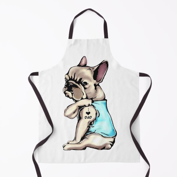 Item preview, French Bulldog Tattoos I Love Dad Funny Fathers Day Gift designed and sold by BernardMurray.