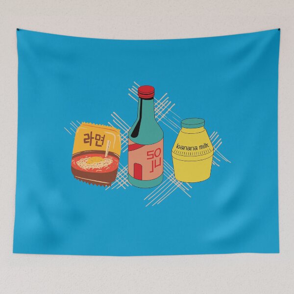 Item preview, Soju, ramyeon, leche de plátano, ramen de comida coreana, bebida de soju designed and sold by Keffy.