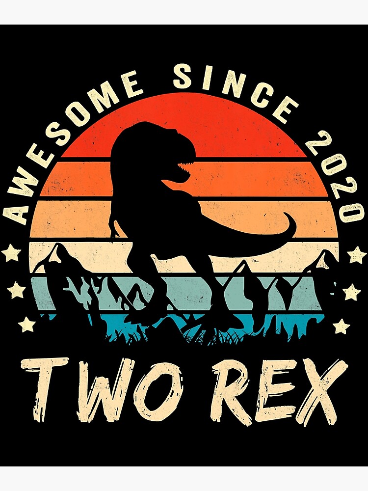 Awesome Since 2016 T-Shirt 3 Years Old Dinosaur Gift
