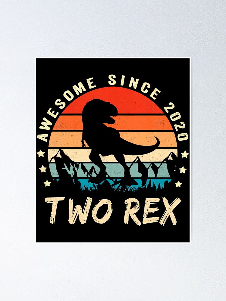 Awesome Since 2016 T-Shirt 3 Years Old Dinosaur Gift