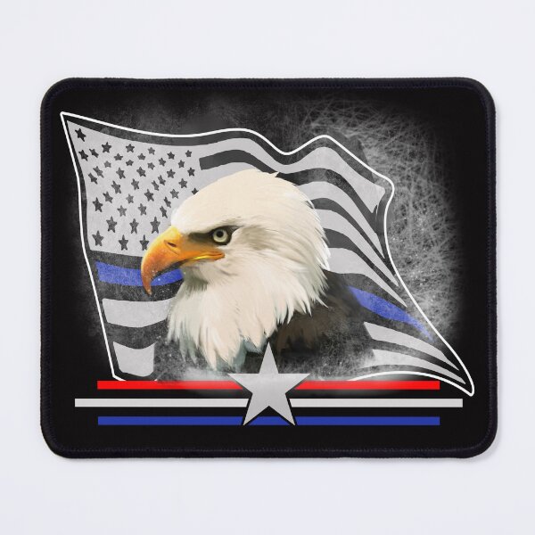 Item preview, Thin Blue Line Police Officer Bald Eagle American Flag designed and sold by Buyeseoshop.