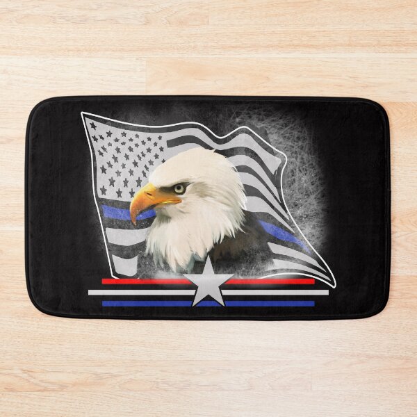 Item preview, Thin Blue Line Police Officer Bald Eagle American Flag  designed and sold by Buyeseoshop.