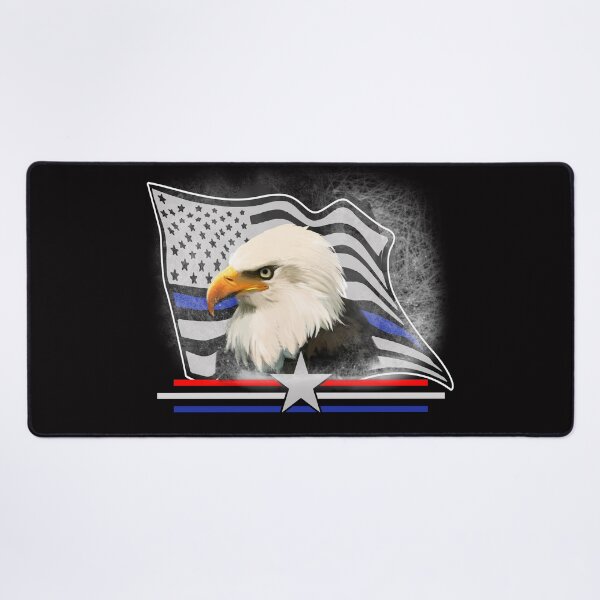 Item preview, Thin Blue Line Police Officer Bald Eagle American Flag designed and sold by Buyeseoshop.