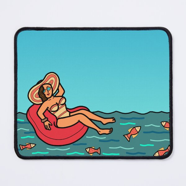 Item preview, Young female woman in swim ring floatie summer designed and sold by Nalidsa Sukprasert.