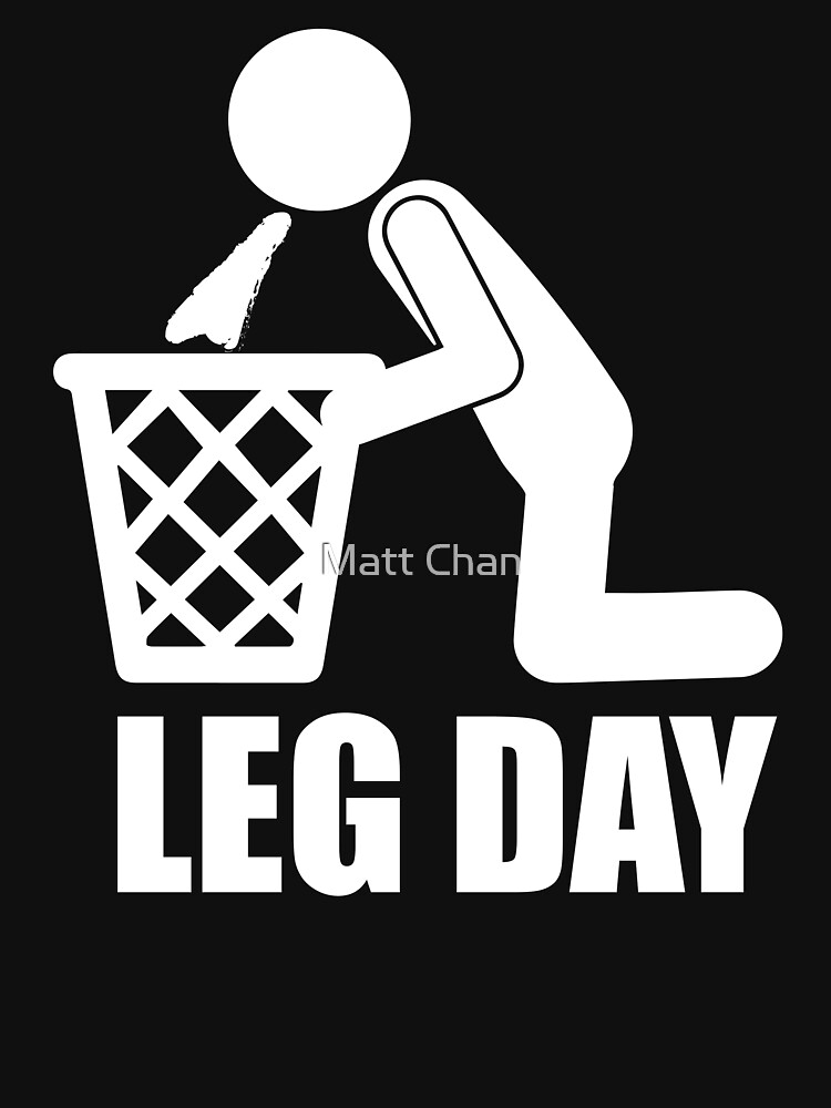 "Leg Day Squat Until You Puke (Pictogram)" Tshirt for Sale by