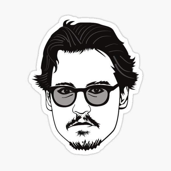 "johnny depp" Sticker by mokhtarshreif Redbubble