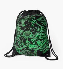 Dharma Stations Blast Door Map (Lost TV show) Drawstring Bag