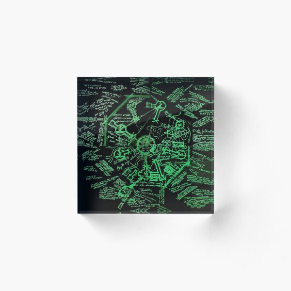 Dharma Stations Blast Door Map (Lost TV show) Acrylic Block