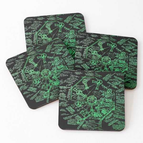 Dharma Stations Blast Door Map (Lost TV show) Coasters (Set of 4)
