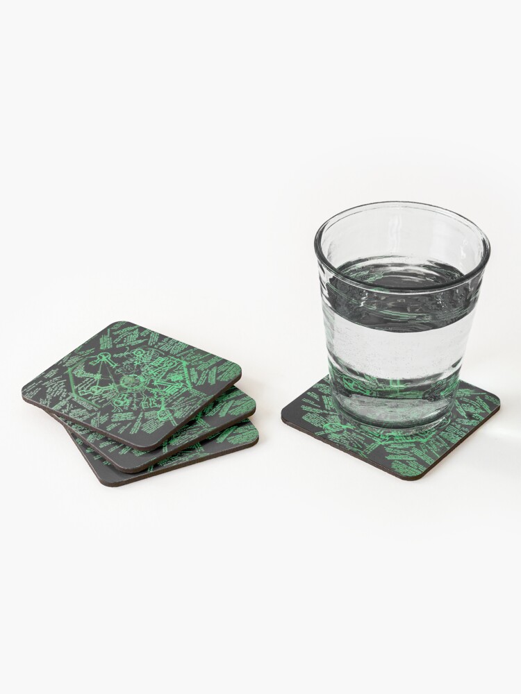 Alternate view of Dharma Stations Blast Door Map (Lost TV show) Coasters (Set of 4)