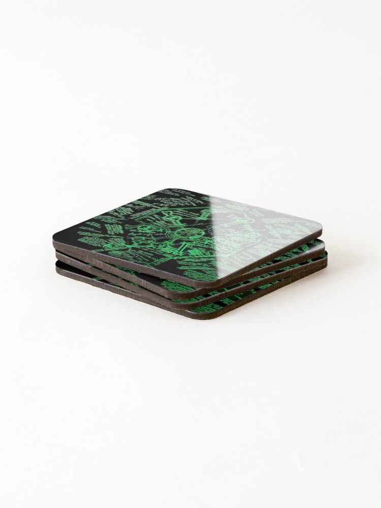 Alternate view of Dharma Stations Blast Door Map (Lost TV show) Coasters (Set of 4)