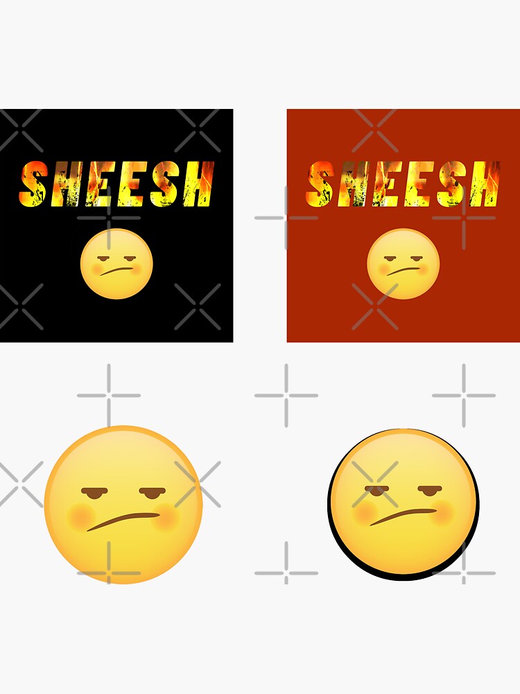 "Sheesh Emoji I Sheesh Face I Sheeesh Meme [FunCan Shop]" Sticker for