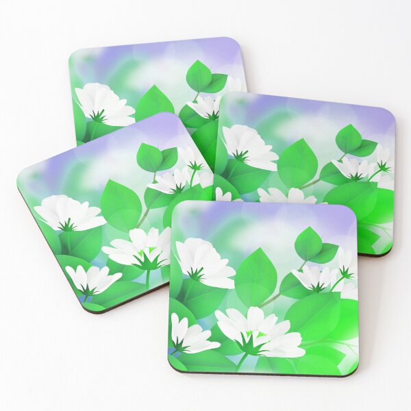 Item preview, White Spring Green Flower Art  designed and sold by Tshirtstory.