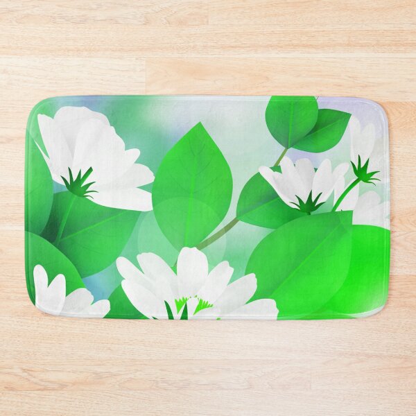 Item preview, White Spring Green Flower Art  designed and sold by Tshirtstory.