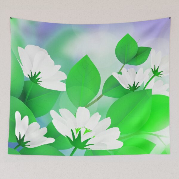 Item preview, White Spring Green Flower Art  designed and sold by Tshirtstory.