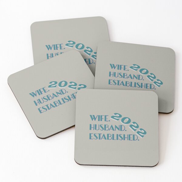 Item preview, This WIFE. HUSBAND.ESTABLISHED 2022 design is the perfect wedding gift, shower gift, after wedding gift for the bride and groom of 2022.  designed and sold by tranquilbeach.
