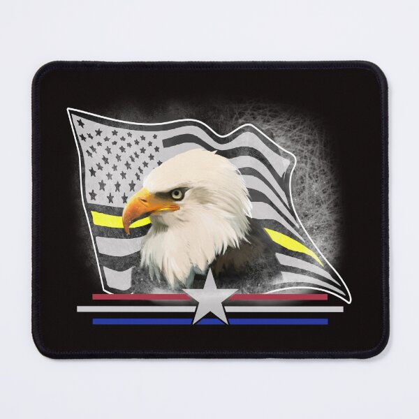 Item preview, Dispatcher Thin Gold Line American Flag Bald Eagle designed and sold by Buyeseoshop.