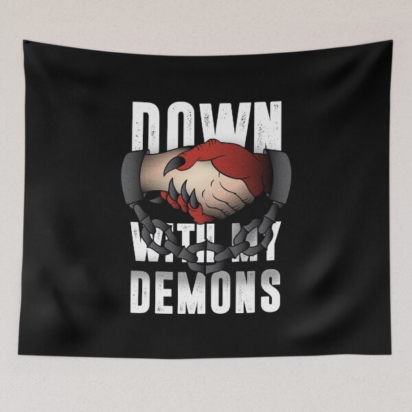 Item preview, down with my demons designed and sold by cat poe.