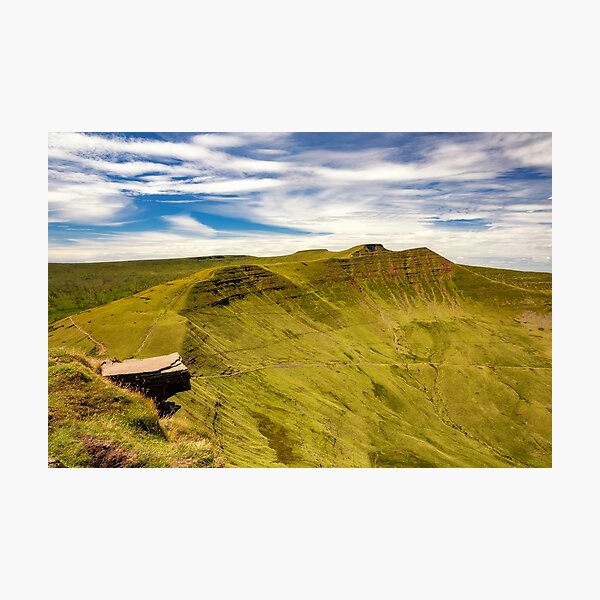 "Fan y Big Diving Board, Brecon Beacons" Photographic Print by
