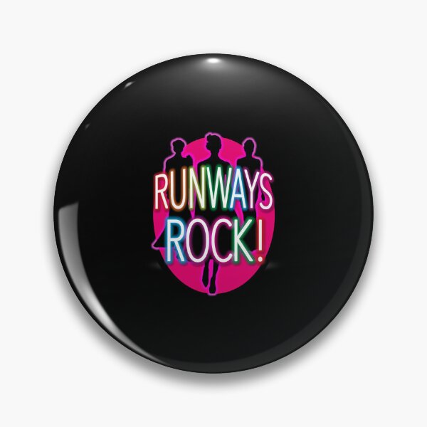 Item preview, 'Runways Rock!' (Black) designed and sold by The Button Gal.