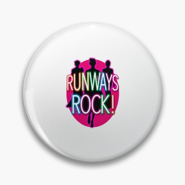 Item preview, 'Runways Rock!' (White) designed and sold by The Button Gal.