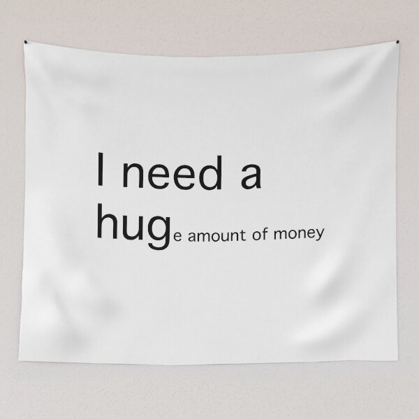 Item preview, I need a hug... (black text) designed and sold by OlivDesignsCo.