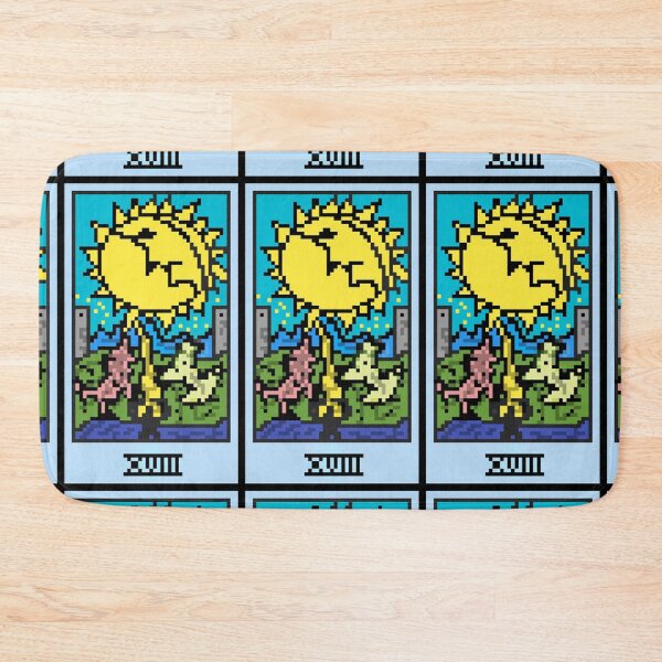 Item preview, Wait, is this pixel art tarot? Green - Major Arcana 'The Moon' (Design for T-shirt, stickers and other accessories) designed and sold by Pixel Waite.