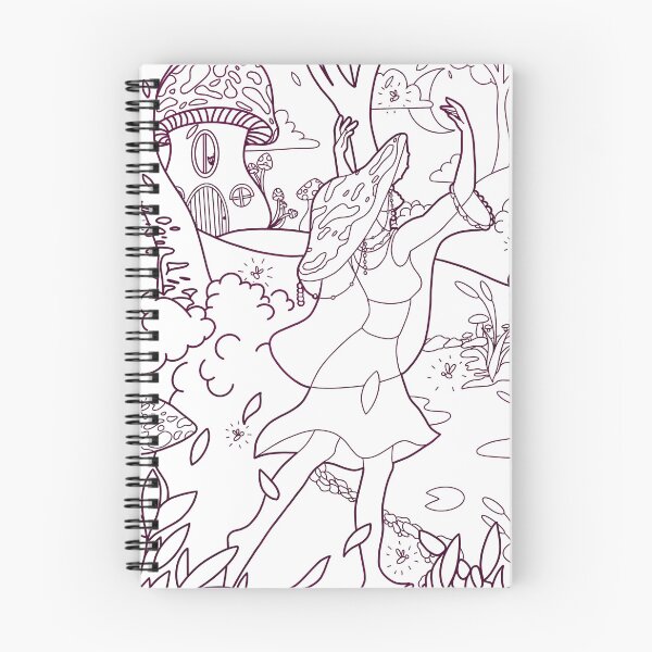 Item preview, Trippy Mushroom Lady Outline Coloring  designed and sold by catartlady.