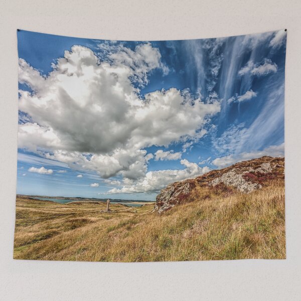 Item preview, Cloud formation over  Llanddwyn island, Anglesey, Gwynedd, Wales, United Kingdom designed and sold by Kevin Hellon.