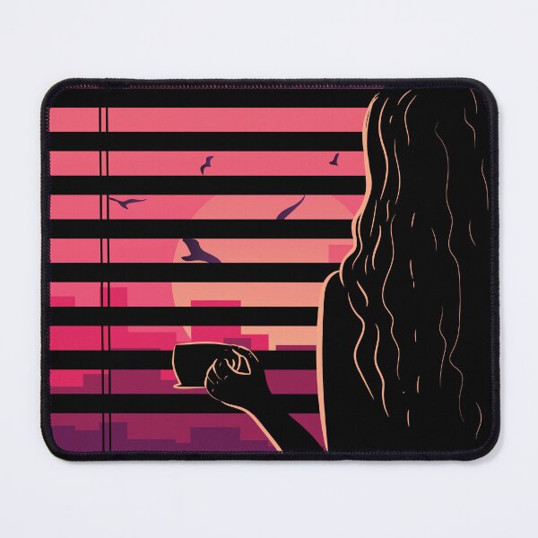 Item preview, Coffee Lover gazing at the City Sunset through a Window designed and sold by BakaOutfit.