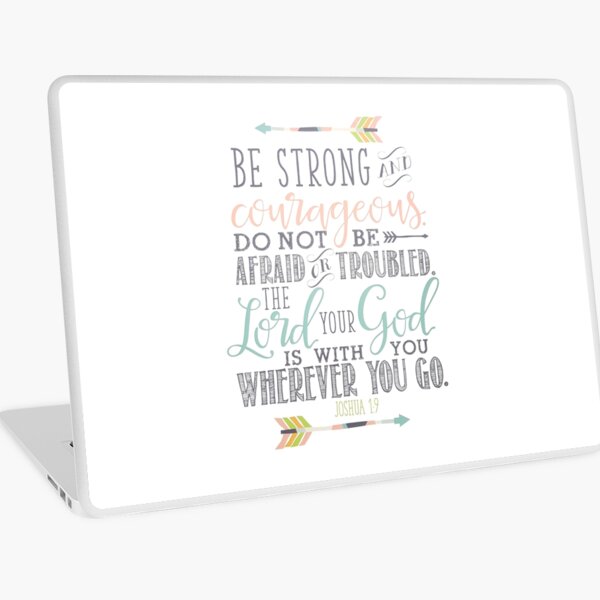 Joshua 1:9 Bible Verse Laptop Skin