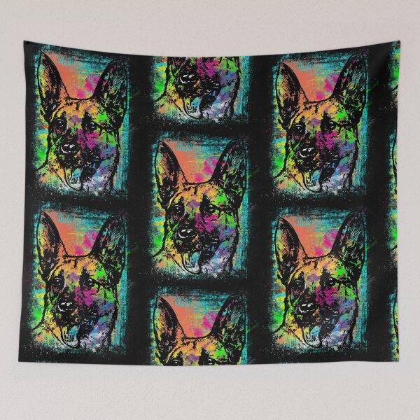 Item preview, German Shepherd Shirt Puppy Dog Bright Colors Art Design Pet Lovers T-Shirt Tee Classic T-Shirt designed and sold by DarionSmitham.