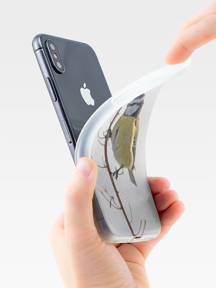 Alternate view of Blue Tit in winter iPhone Case & Cover