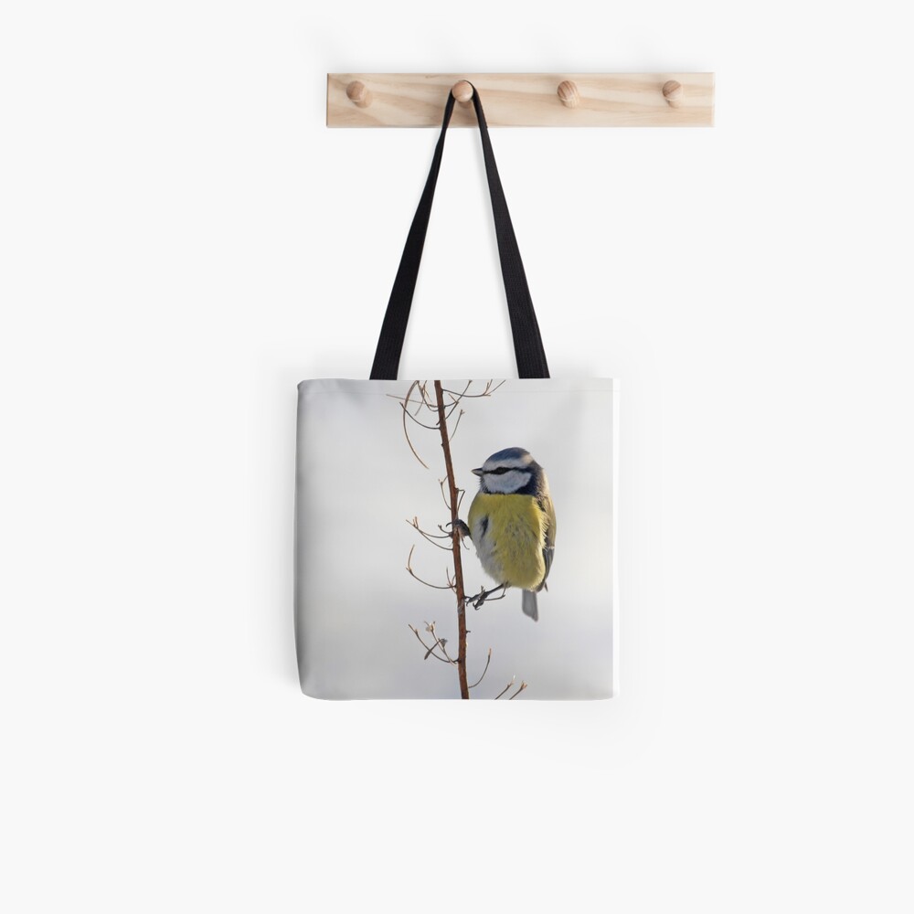 Blue Tit in winter Tote Bag
