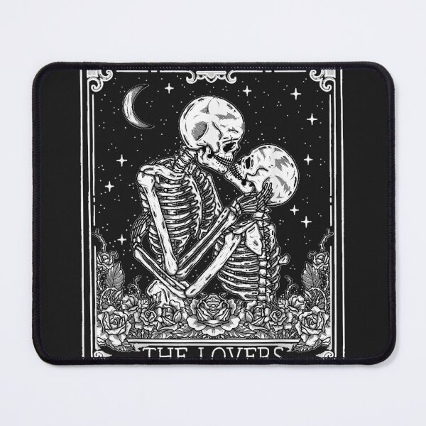 Item preview, The lovers vintage tarot card astrology skull horror occult designed and sold by KaylaPage01.