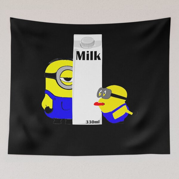 Item preview, minion and milk bottle  designed and sold by geniaxudietelka.