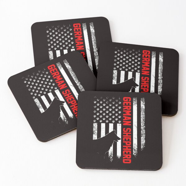 Item preview, German Shepherd Silhouette American Flag Essential T-Shirt designed and sold by RolandMills.