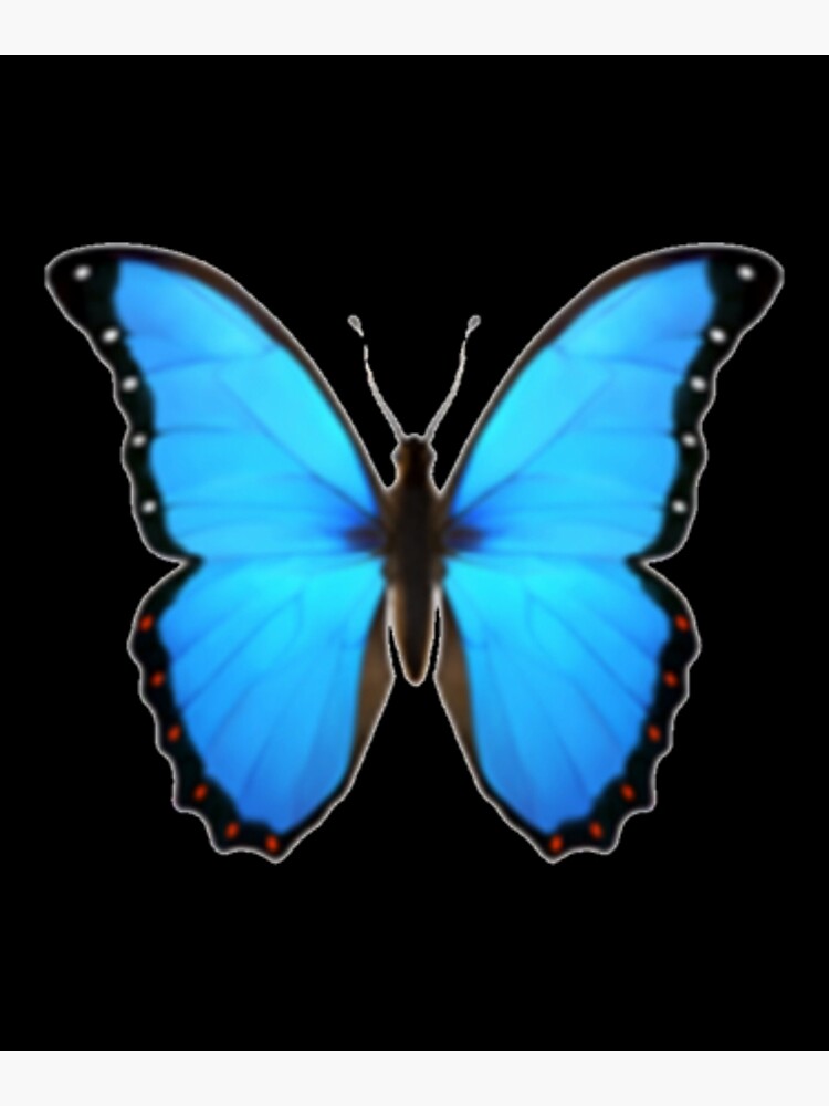 "Blue Aesthetic Butterfly Emoji" Poster for Sale by NejcSkubic Redbubble