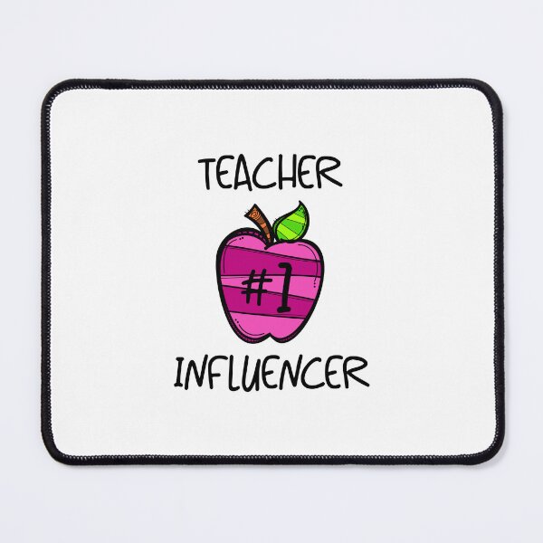 Item preview, Teacher #1 Influencer! Pink (on Grey) designed and sold by PawsitiveMum.